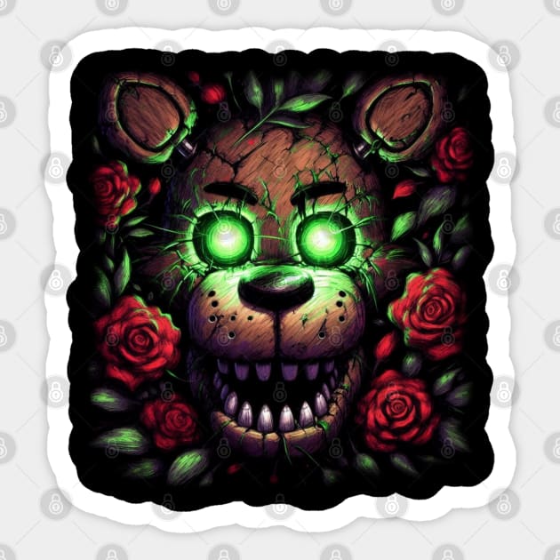 Glow Eyes Fazbear Fnaf Jump Scare Five nights at freddys Sticker by DarkWave